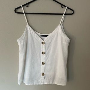 White Abercrombie and Fitch crop tank XS